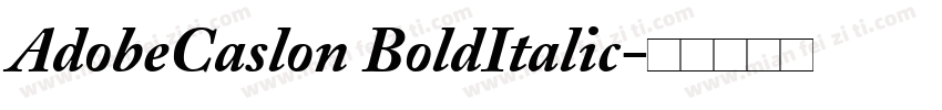 AdobeCaslon BoldItalic字体转换